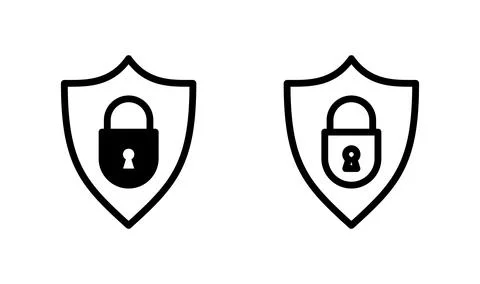 Security icon vector. protection icon. privacy. lock Stock Illustration