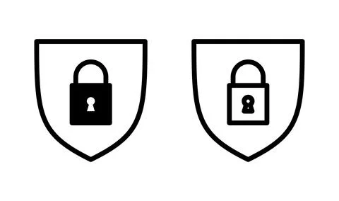 Security icon vector. protection icon. privacy. lock Stock Illustration
