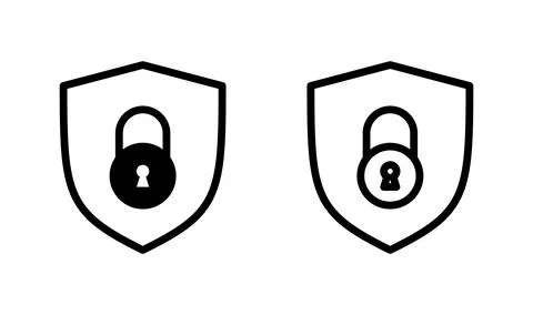 Security icon vector. protection icon. privacy. lock Illustrazione stock