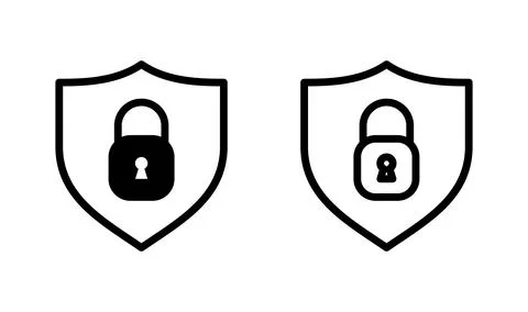 Security icon vector. protection icon. privacy. lock Illustrazione stock