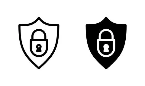 Security icon vector. protection icon. privacy. lock Stock Illustration