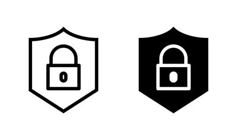 Security icon vector. protection icon. privacy. lock Stock Illustration