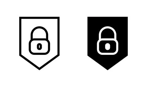 Security icon vector. protection icon. privacy. lock Stock Illustration