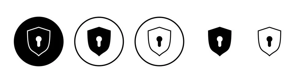Security icon vector. protection sign and symbol. privacy. vpn Illustrazione stock