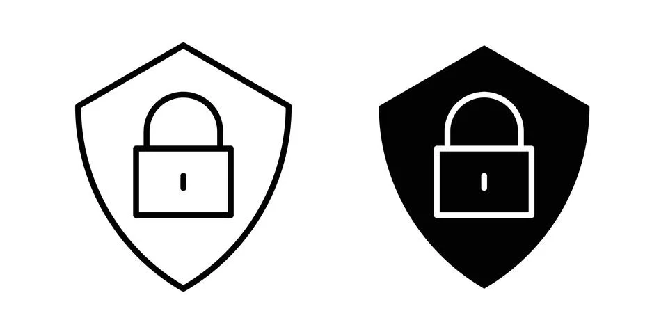 Security icon vector, symbol, logo illustrations Stock Illustration
