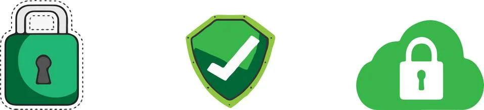 Security icon on white background Stock Illustration