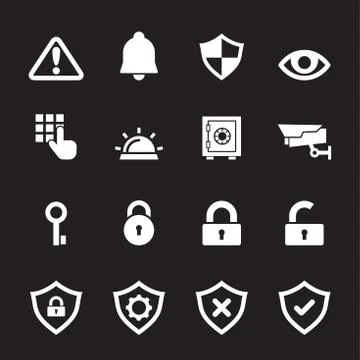 Security icons Stock Illustration