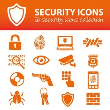 Security icons Stock Illustration