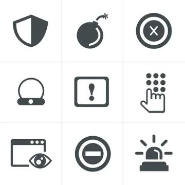 Security icons Stock Illustration