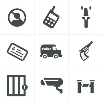 Security Icons Stock Illustration