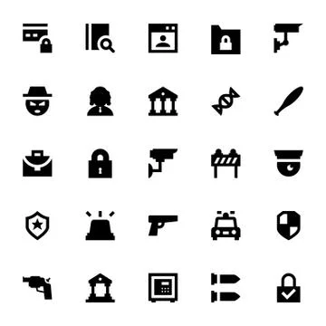 Security Icons Stock Illustration