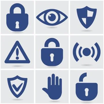 Security icons Stock Illustration