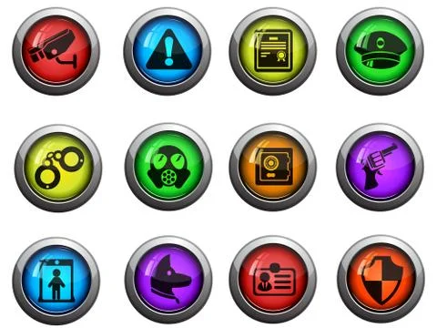 Security icons set Stockillustratie