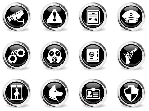 Security icons set Stockillustratie