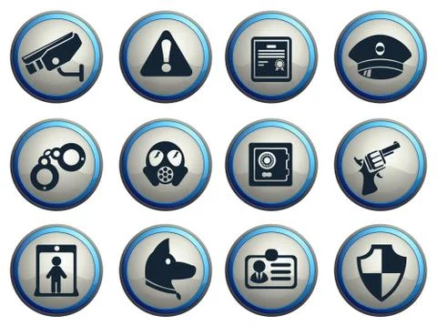 Security icons set Stock Illustration