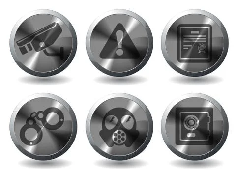 Security icons set Stock Illustration