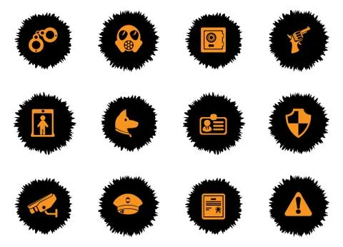 Security icons set Stock Illustration