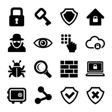 Security Icons Set Иллюстрация