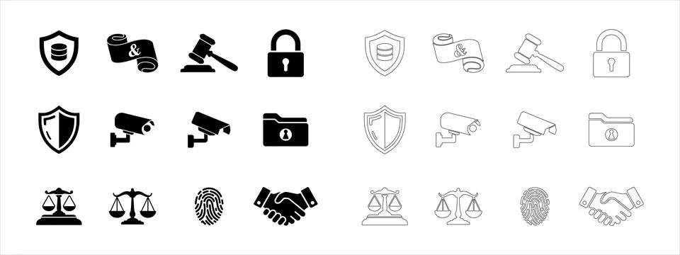 Security Icons Set. Stock Illustration