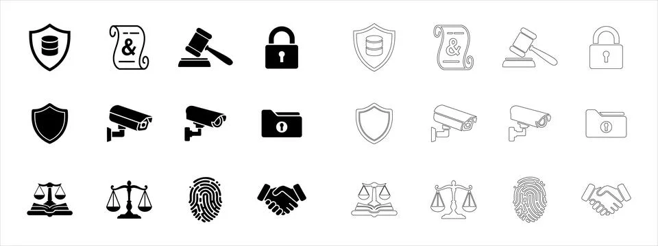 Security Icons Set. Stock Illustration