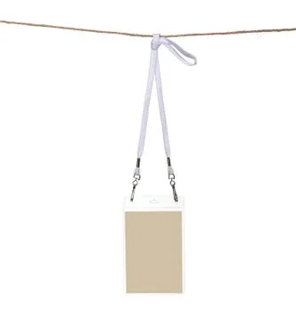Security id pass hanging on a rope Stock Photos