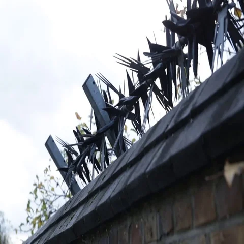 Security: impenetrable fence Stock Footage 69442624