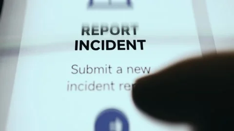 Security Incident Warning Cybersecurity Touchscreen Stock Footage 340128715