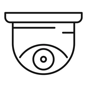 Security indoor camera icon, outline style Illustrazione stock