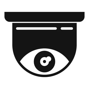 Security indoor camera icon, simple style Illustrazione stock