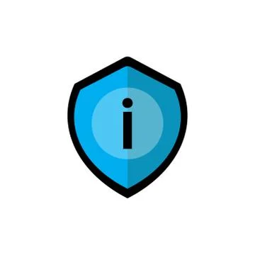 Security information flat icon. Design template vector Stock Illustration