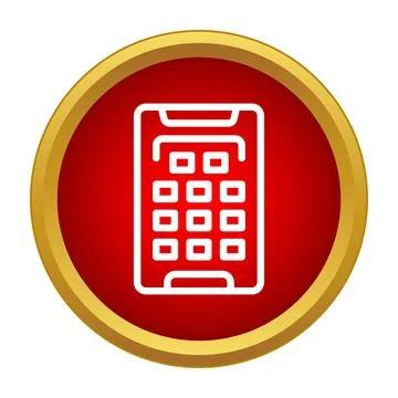 Security intercom keypad access control system icon Stock Illustration