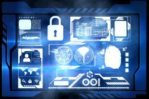 Security interface 스톡 일러스트