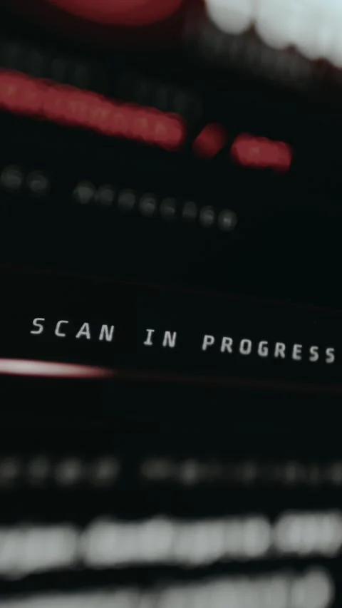 Security interface indicating a Deep Scan in Progress Stock Footage 333373385
