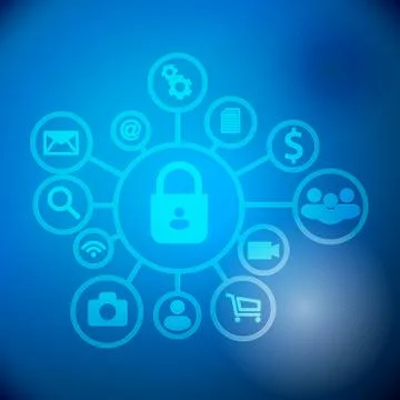 Security for Internet Illustrazione stock