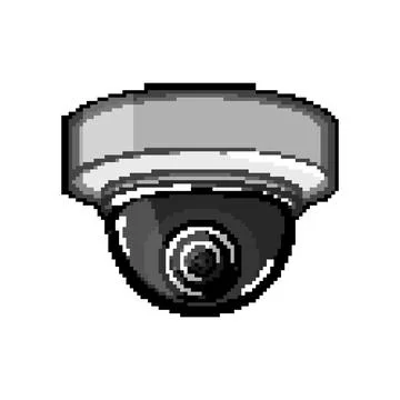 Security ip camera pixel art vector illustration Stock Illustration