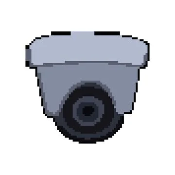 Security ip camera pixel art vector illustration Stock Illustration