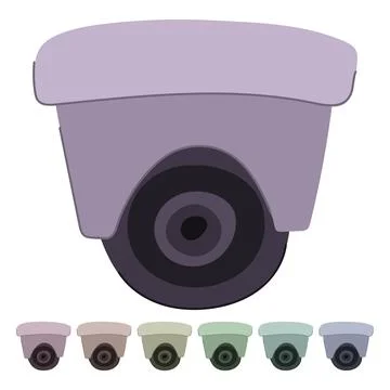 Security ip camera vector cartoon graphic Stock Illustration