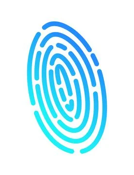 Security isometric. Fingerprint scanning, future technology for verification Stock Illustration