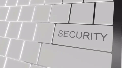 Security-Key Concept 4K 3D animation red and chrome Stock Footage 73665961