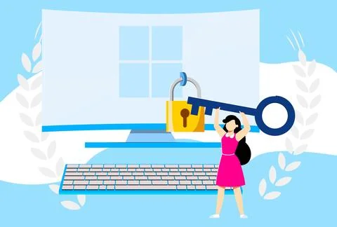 Security Key Concept Illustration Stock Illustration