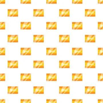 Security key icon seamless yellow pattern Stock-Illustration
