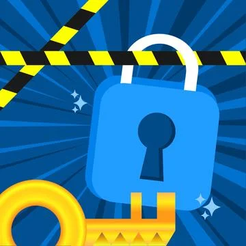 Security key vector illustration. Locked and unlocked. Suitable for cyber threat Stock Illustration