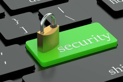 Security keyboard button Illustrazione stock