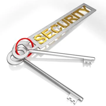 Security keys shows secure locked and safe Stock Illustration