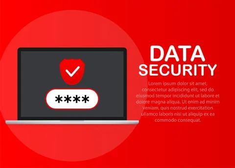 Security laptop, protection icon. Vector illustration. Иллюстрация