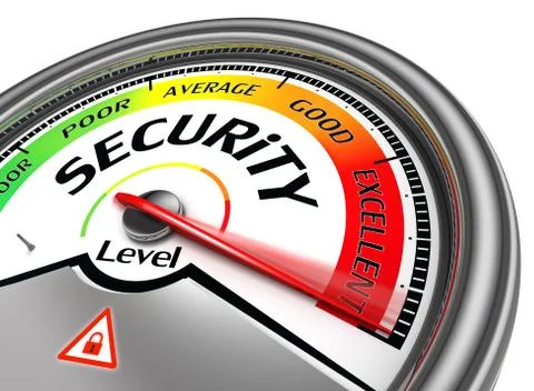 Security level conceptual meter Stock Illustration
