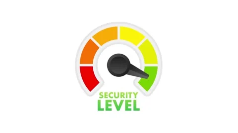 Security Level Indicator with Color Gradient Change Animation Video stock 312398914
