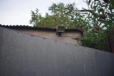 Security light on farm Stock Photos