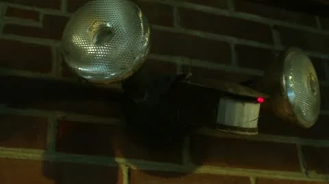 Security light night Stock Footage 22413542