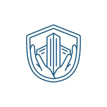 Security line icon concept. Security flat vector symbol, sign, outline Stock Illustration